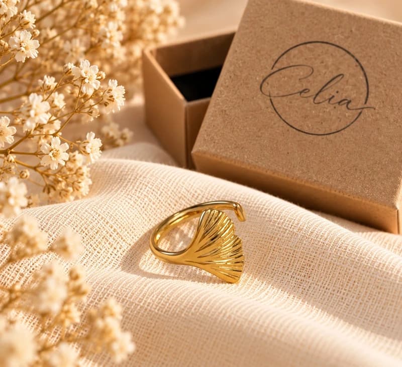 Anillo hoja gingko