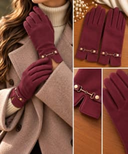 Guantes burdeos