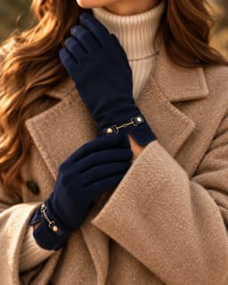 Guantes azul marino