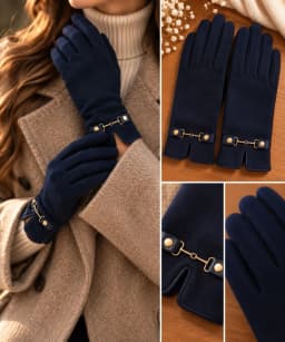 Guantes azul marino